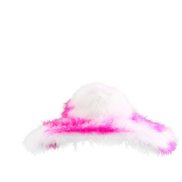 Genuine Feathers Wide Brim Hat